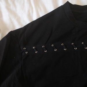 Casual black jersey shirt